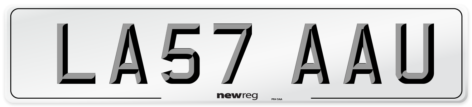LA57 AAU Number Plate from New Reg